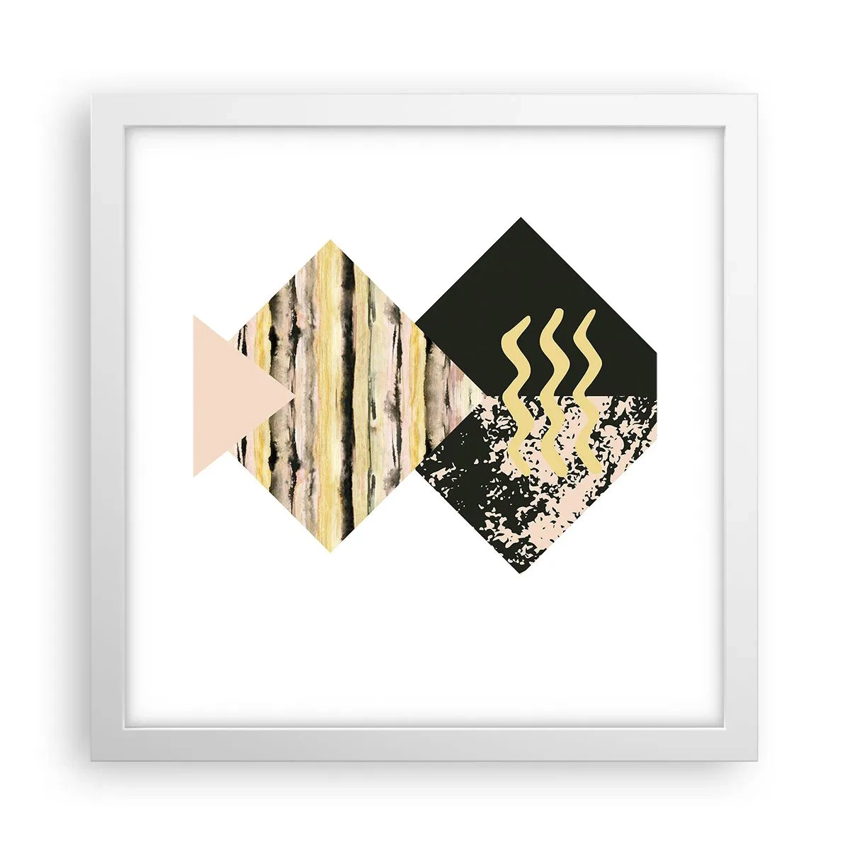 Plakat w białej ramie - Nie takie proste - 30x30 cm