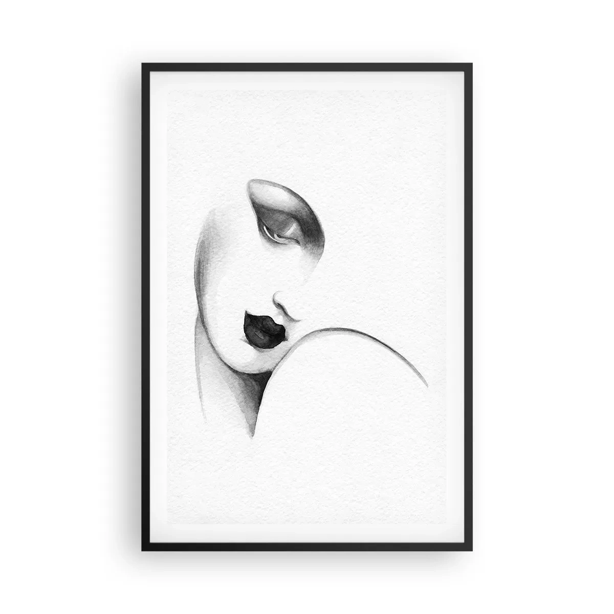 Plakat w czarnej ramie - W stylu Łempickiej - 61x91 cm
