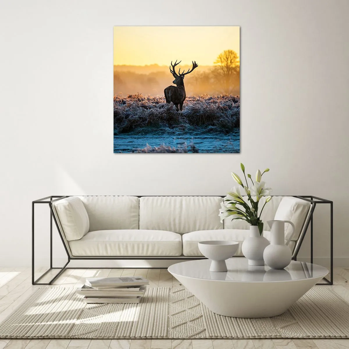 Obraz na szkle - Koronowany na swoich włościach - 60x60 cm