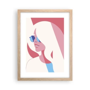 Plakat w ramie jasny dąb - To była blondynka… - 30x40 cm