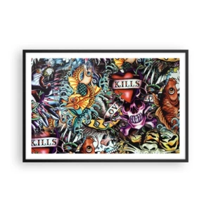 Plakat w czarnej ramie - Sen tatuażysty - 91x61 cm