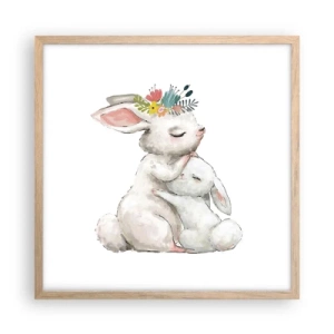 Plakat w ramie jasny dąb - Nie ma jak u mamy - 50x50 cm