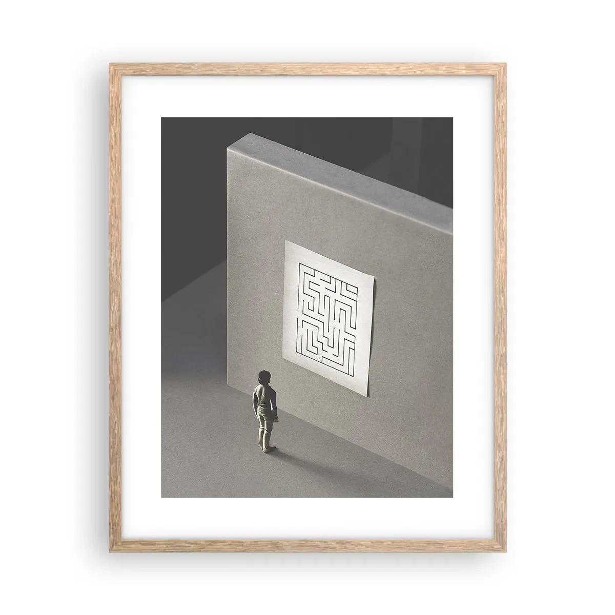 Plakat w ramie jasny dąb - Ale gdzie jestem? - 40x50 cm