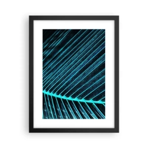 Plakat w czarnej ramie - Faktura zieleni - 30x40 cm