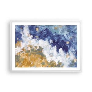 Plakat w białej ramie - Taniec żywiołów - 70x50 cm