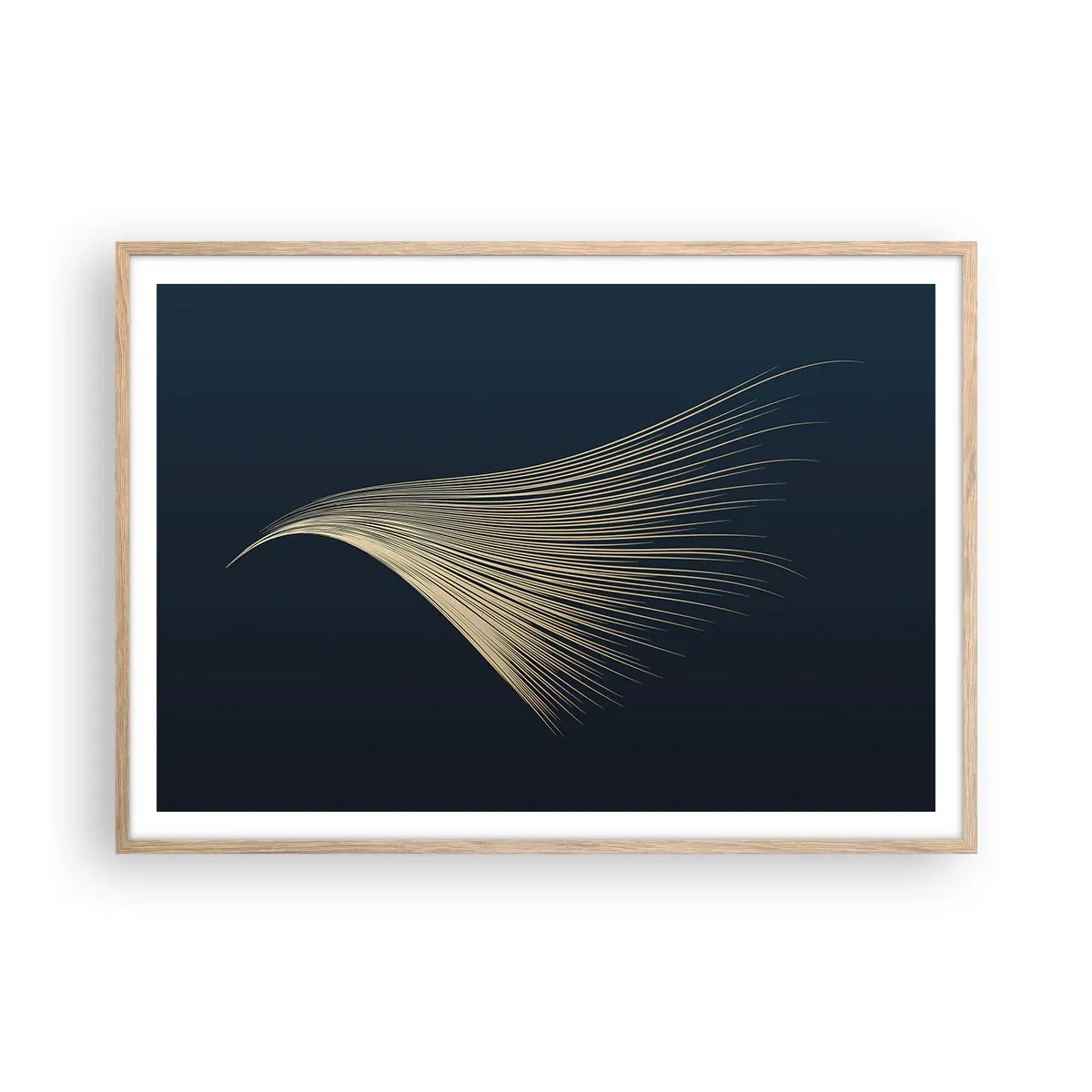 Plakat w ramie jasny dąb - Jak anioła włos - 100x70 cm