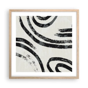 Plakat w ramie jasny dąb - W pół zatrzymany - 50x50 cm
