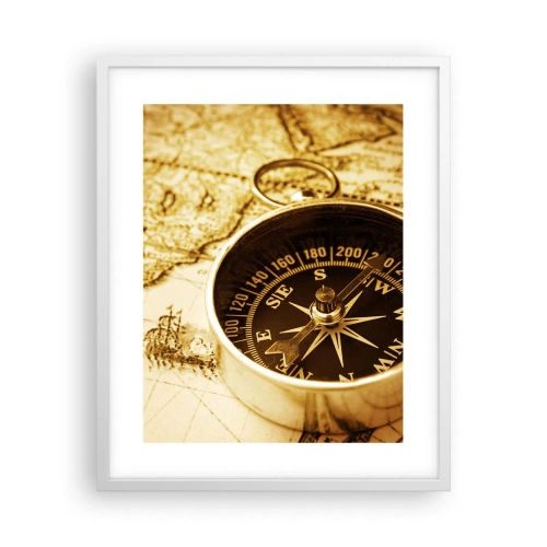 Plakat w białej ramie - Na wschód czy na zachód? - 40x50 cm