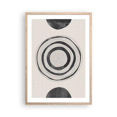 Plakat w ramie jasny dąb - Ważne to co pomiędzy - 50x70 cm