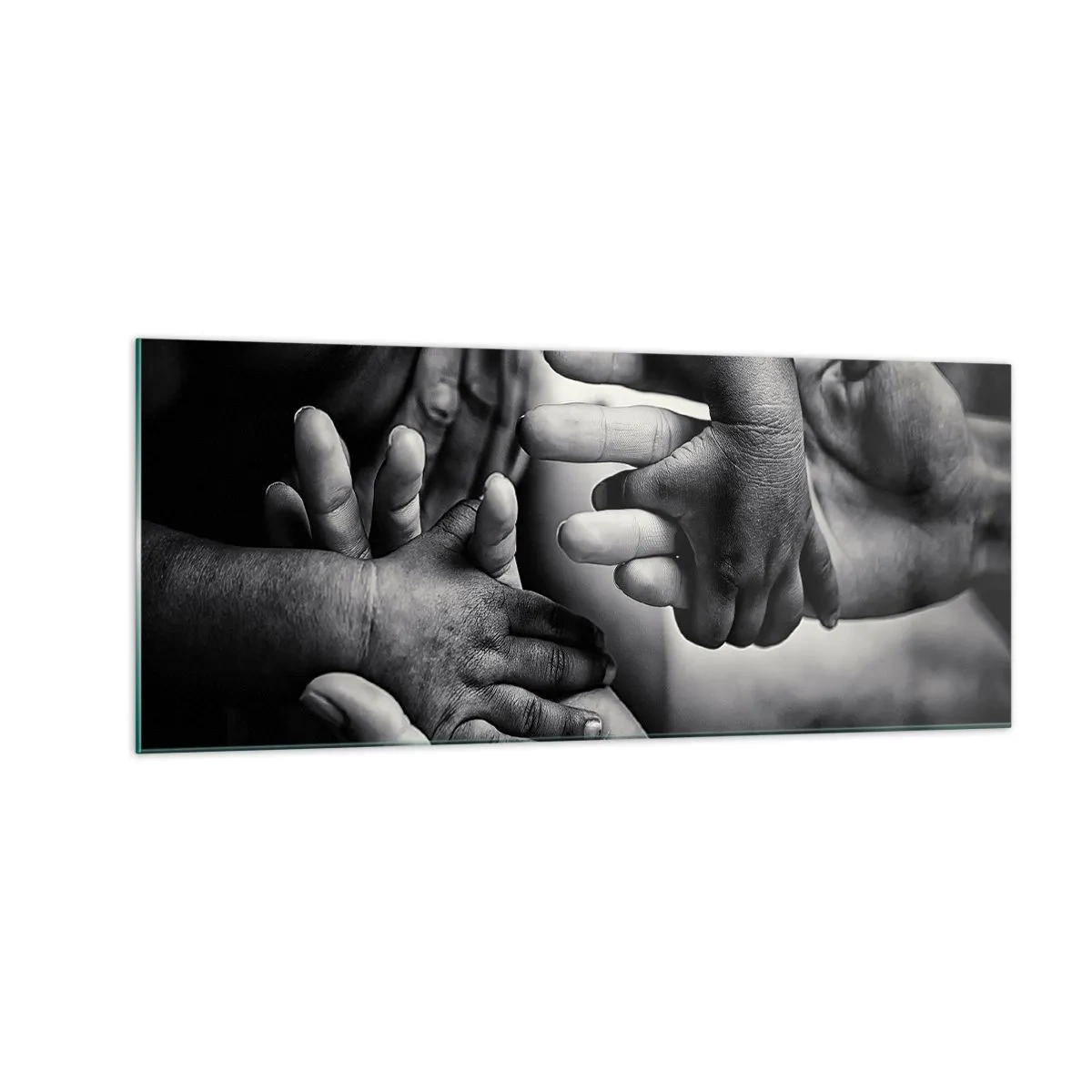 Obraz na szkle - Być człowiekiem - 100x40 cm