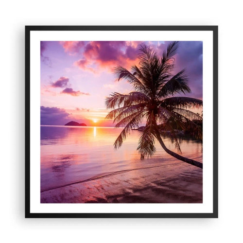 Plakat w czarnej ramie - Błogość aż po horyzont - 60x60 cm