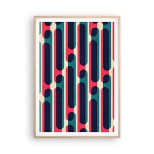 Plakat w ramie jasny dąb - W głąb i do przodu - 70x100 cm