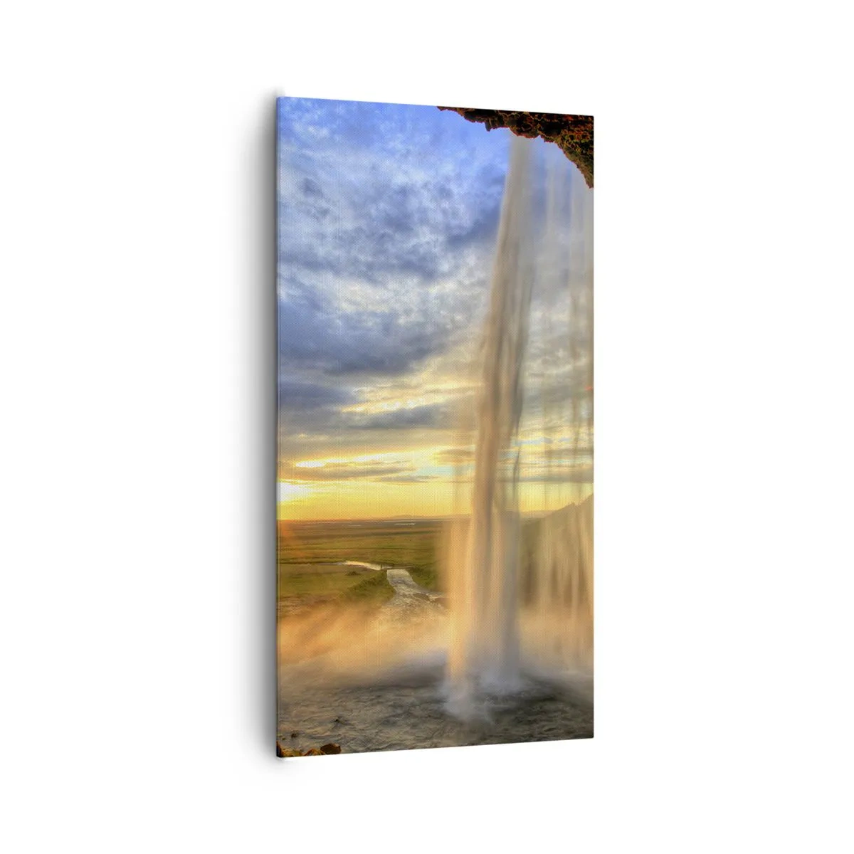 Obraz na płótnie - Świat za zasłoną kropel - 65x120 cm