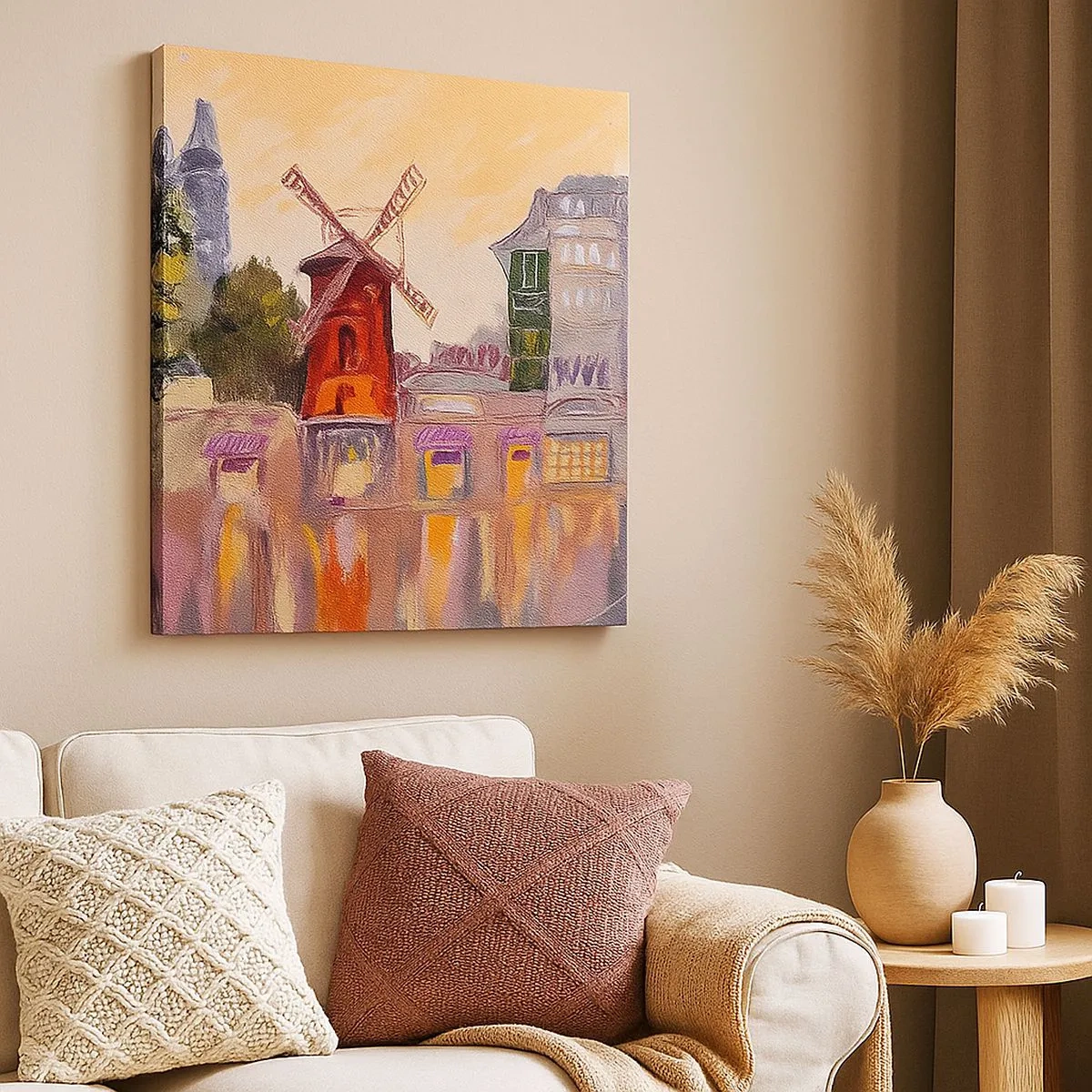 Obraz na płótnie - Paryskie ikony – Moulin Rouge - 30x30 cm