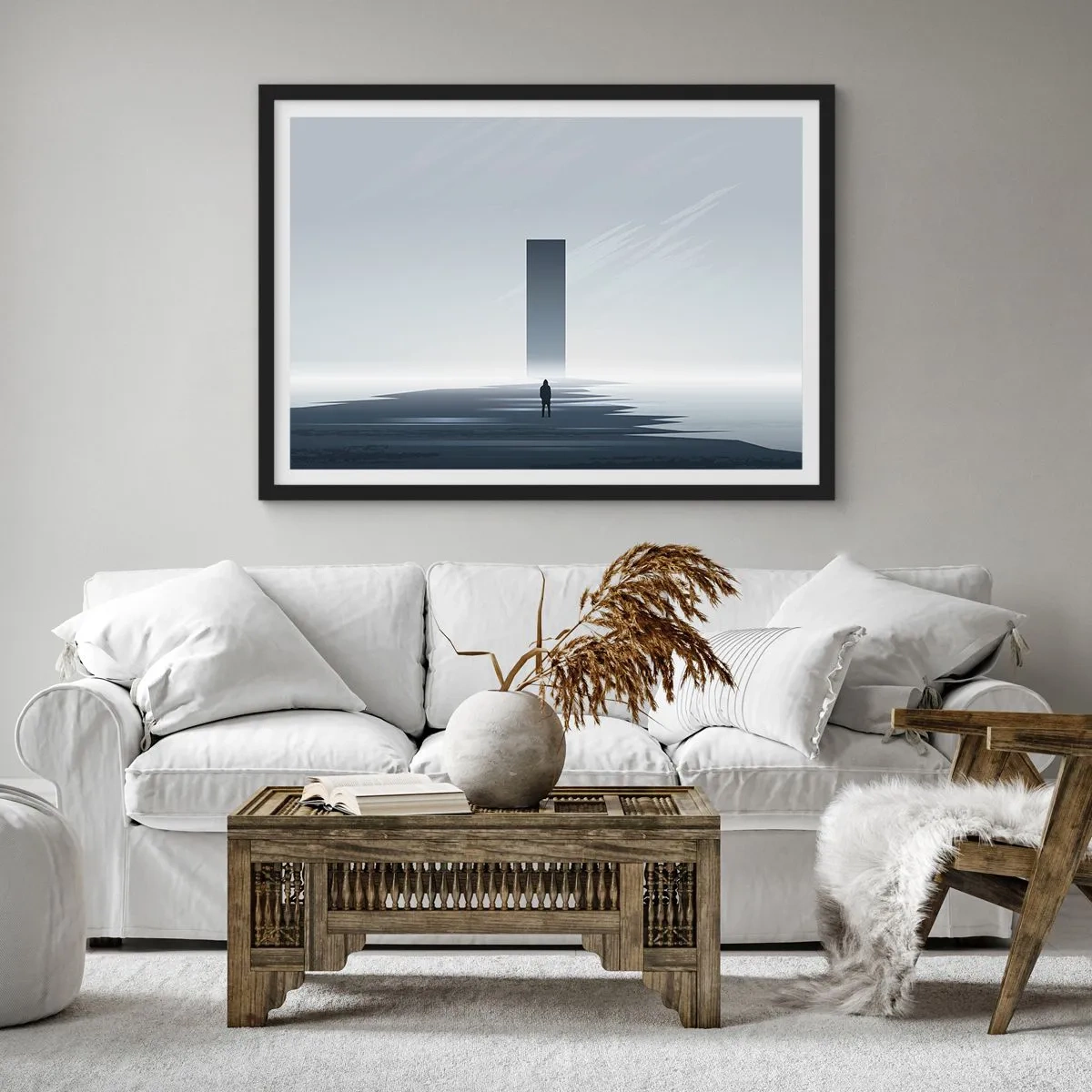 Plakat w czarnej ramie - Szansa czy zagrożenie? - 40x30 cm