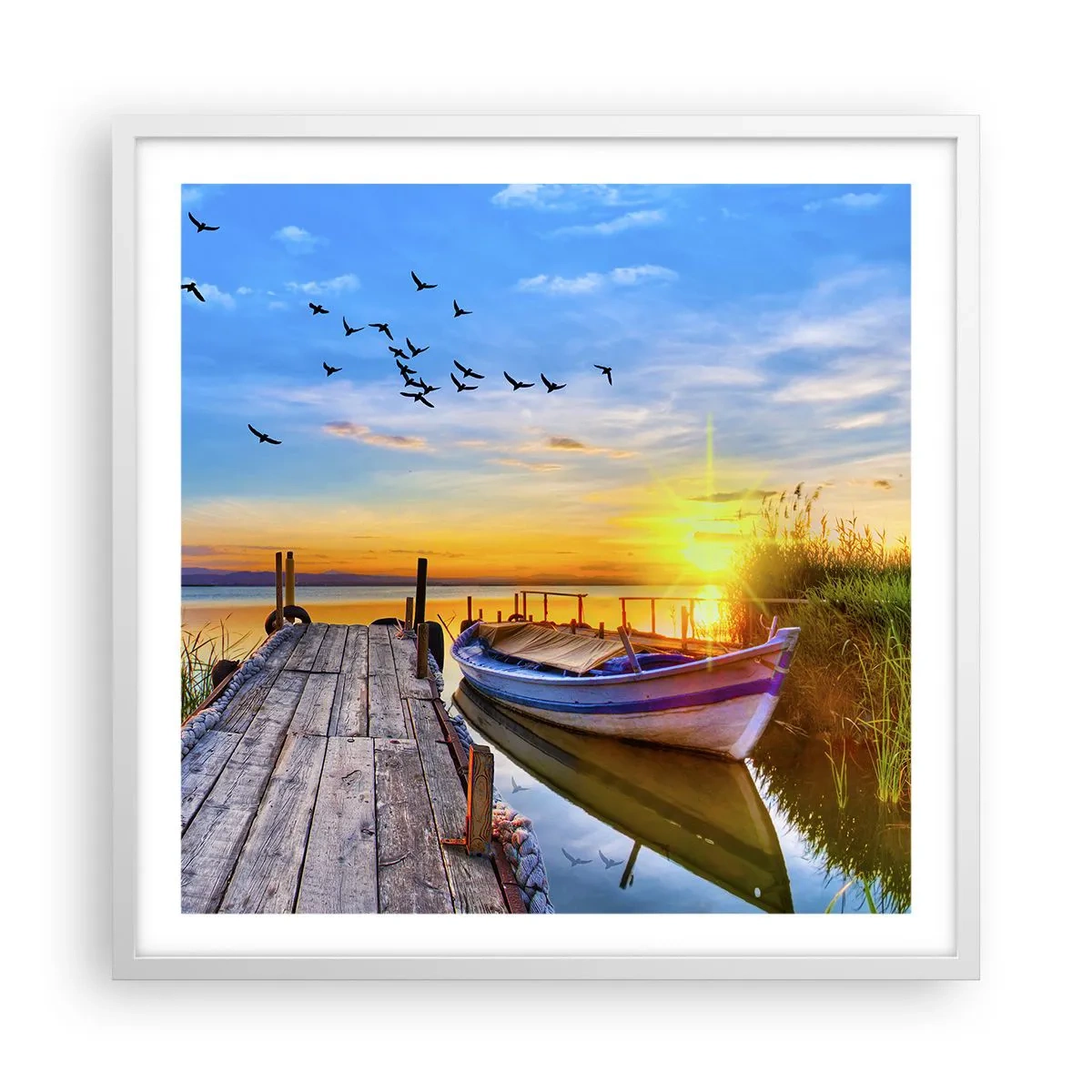 Plakat w białej ramie - Do widzenia, do jutra - 60x60 cm