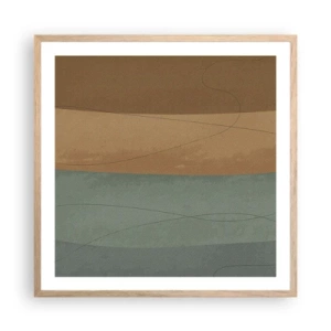 Plakat w ramie jasny dąb - Kompozycja horyzontalna - 60x60 cm