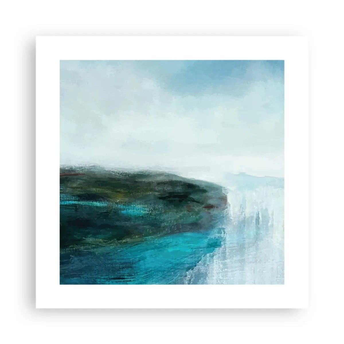 Plakat - Abstrakcja marynistyczna - 40x40 cm