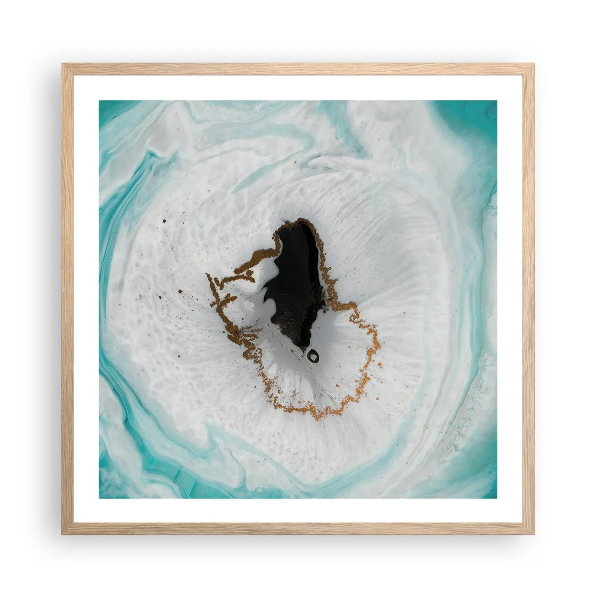 Plakat w ramie jasny dąb - Wniknąć do wnętrza - 60x60 cm