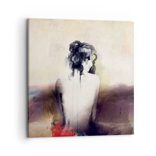 Obraz na płótnie - Łagodne linie, owalne kształty - 70x70 cm