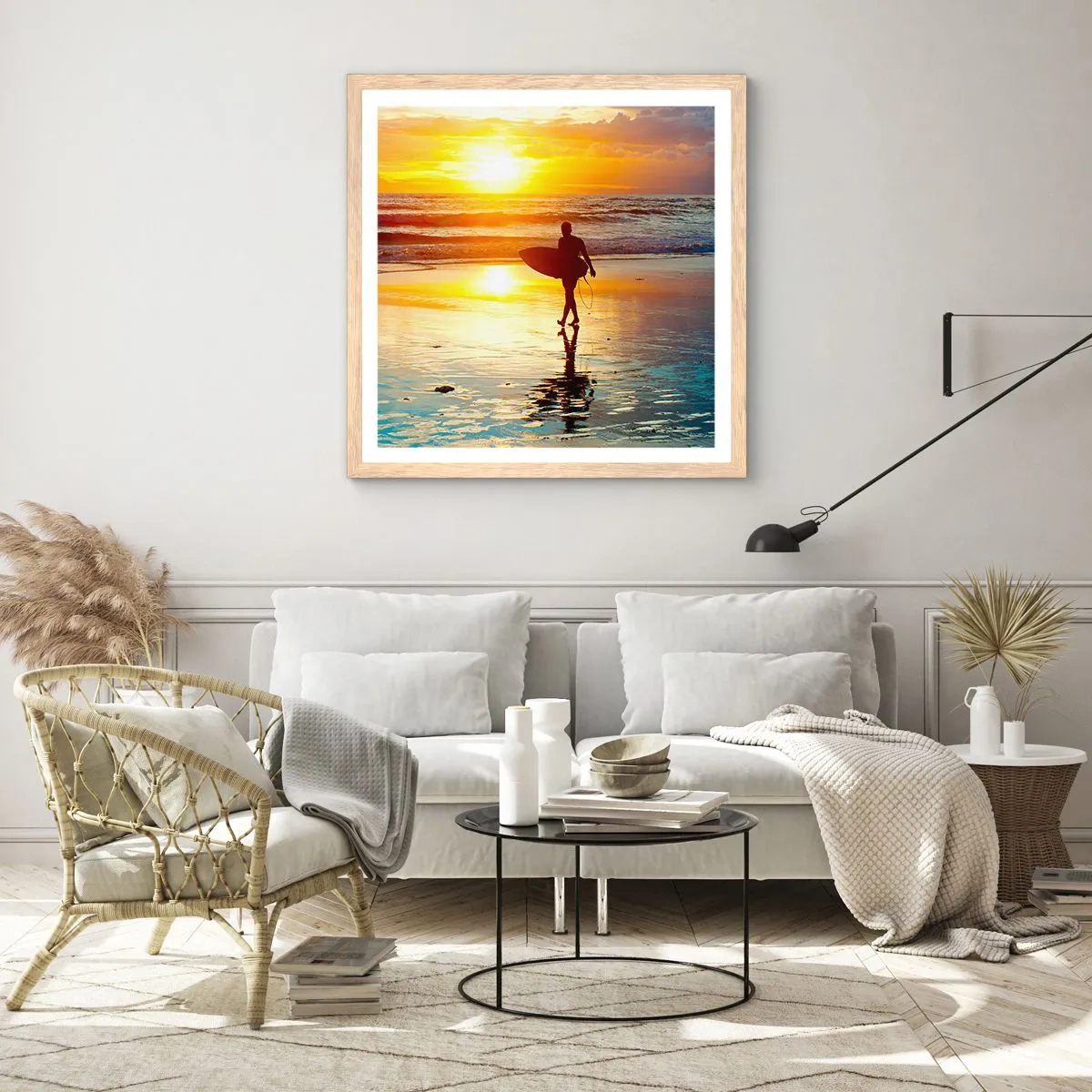 Plakat w ramie jasny dąb - Powrót wojownika - 50x50 cm