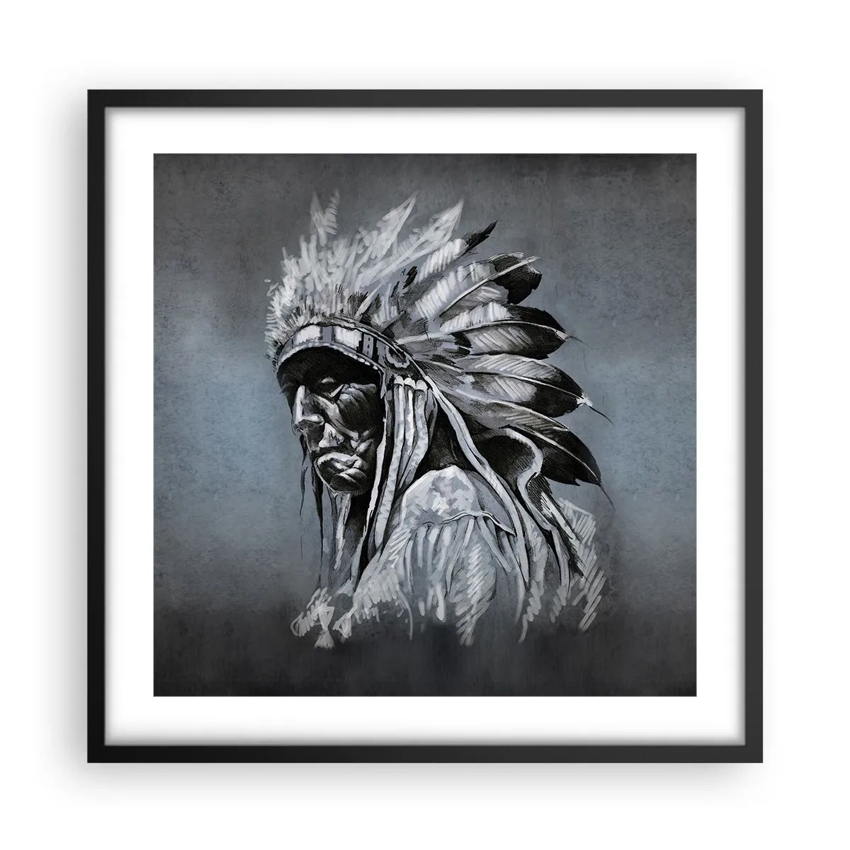 Plakat w czarnej ramie - Powrót do korzeni - 50x50 cm