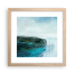 Plakat w ramie jasny dąb - Abstrakcja marynistyczna - 30x30 cm