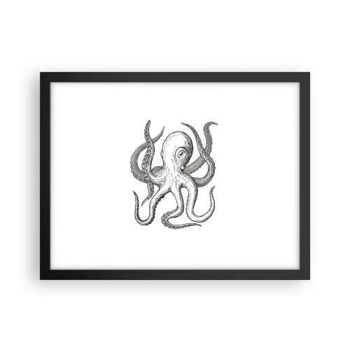 Plakat w czarnej ramie - Tańcząca z falami - 40x30 cm