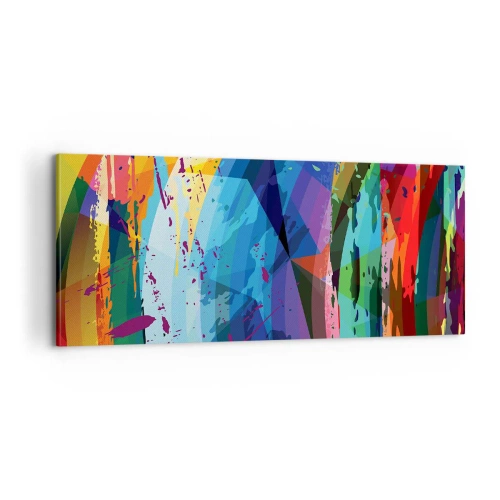 Obraz na płótnie - Kolorowy zawrót głowy - 100x40 cm