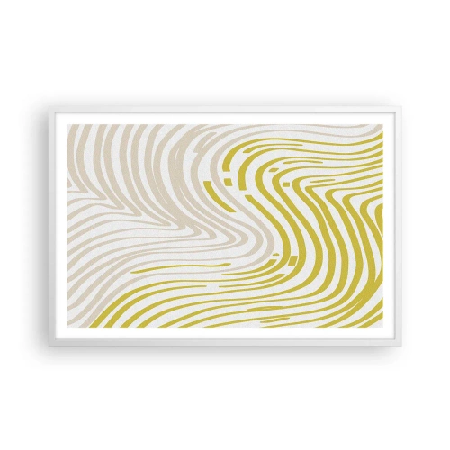 Plakat w białej ramie - Kompozycja z łagodnym ugięciem - 91x61 cm