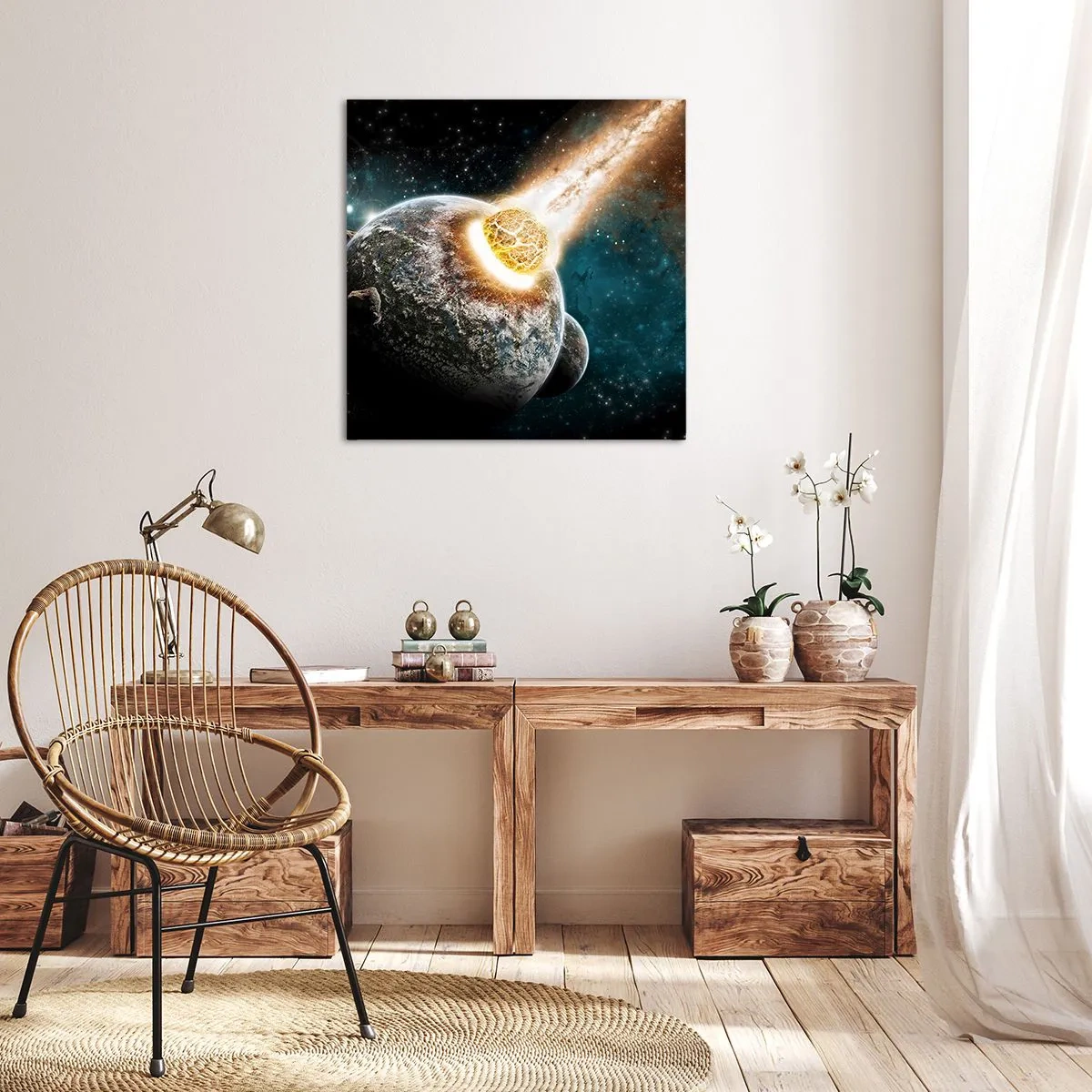 Obraz na płótnie - Zagłada czy narodziny? - 70x70 cm