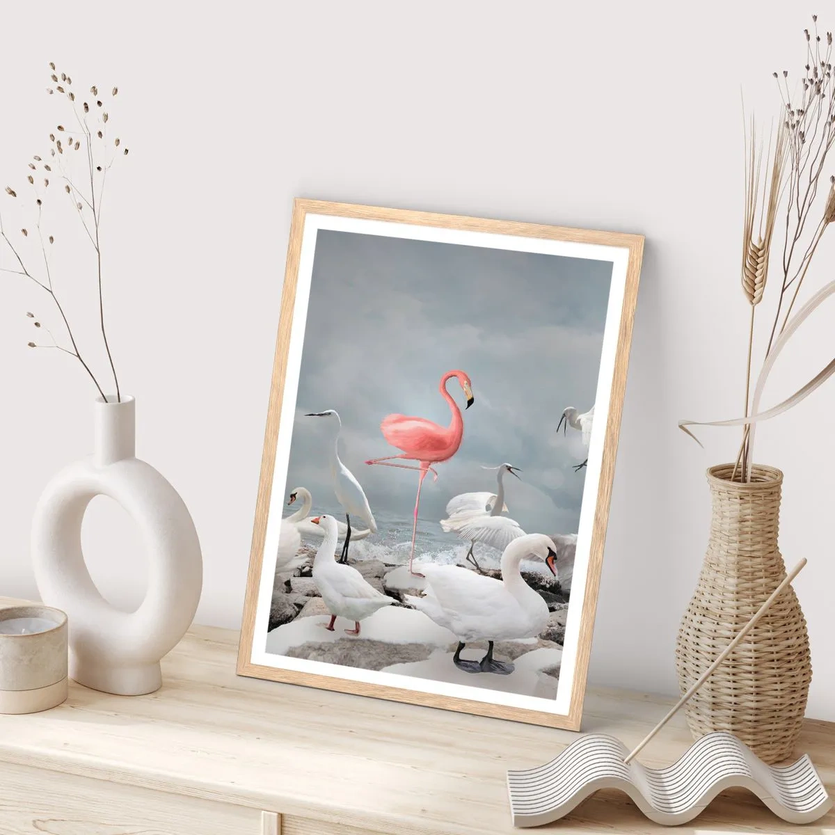 Plakat w ramie jasny dąb - Skąd się tu wziąłem? - 70x100 cm