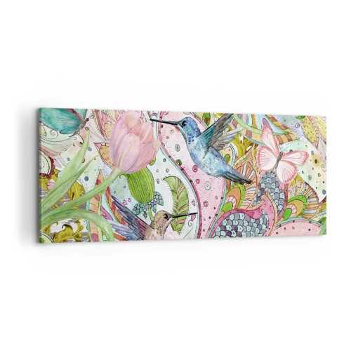 Obraz na płótnie - Wplątane w pnączach - 100x40 cm