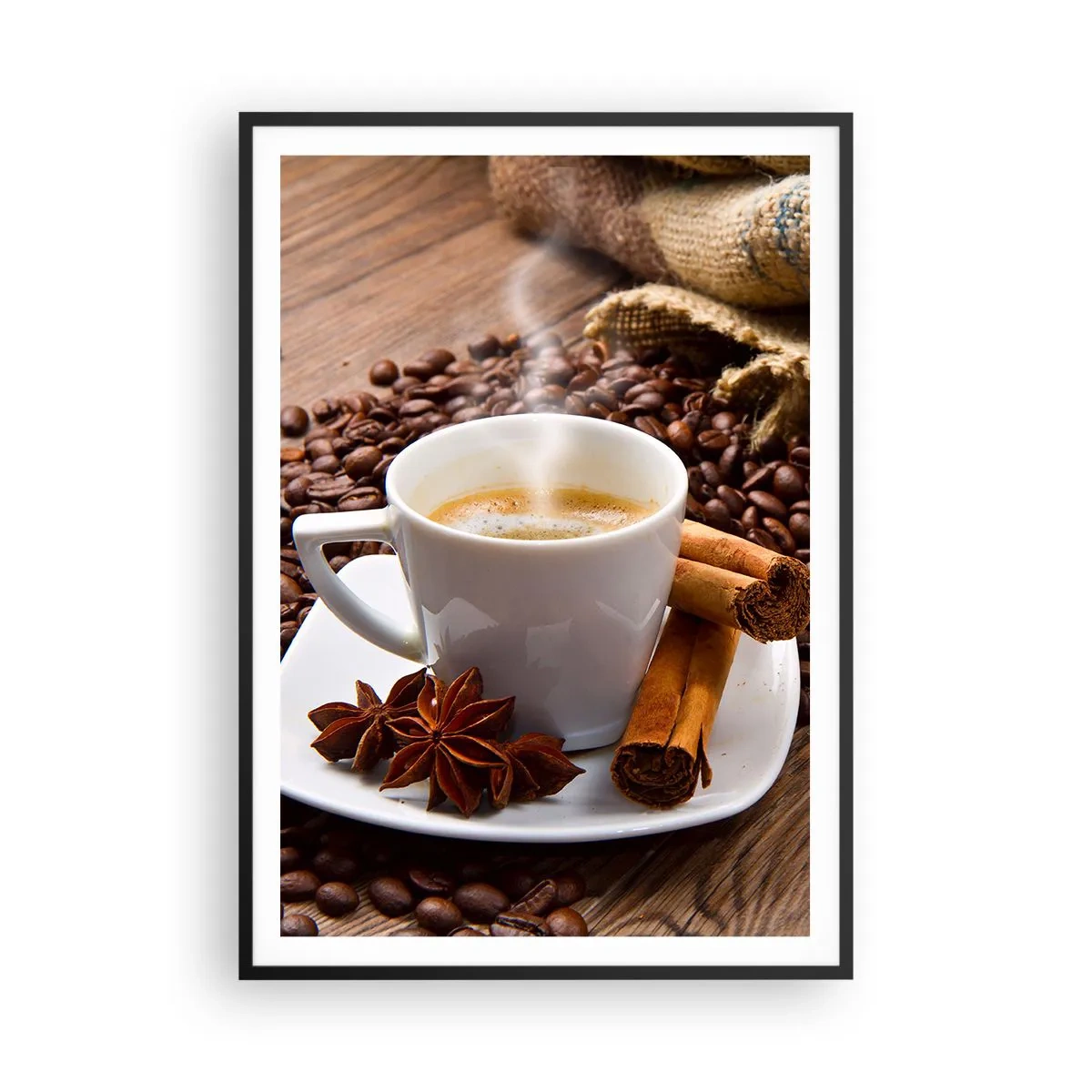 Plakat w czarnej ramie - Korzenny smak i aromat - 70x100 cm