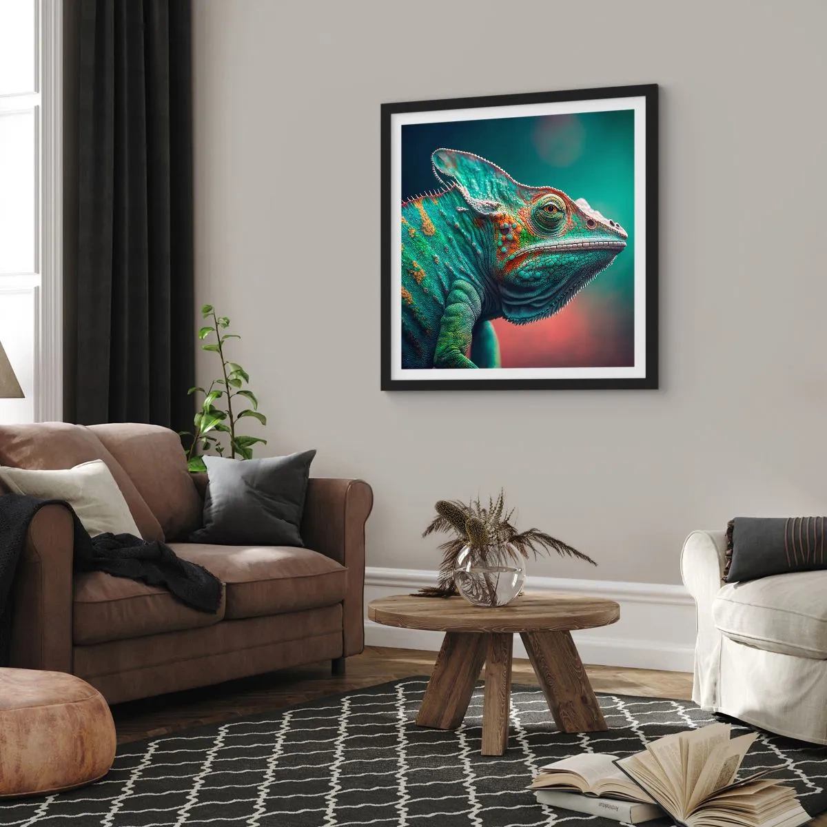 Plakat w czarnej ramie - Widzisz mnie? Niedobrze… - 40x40 cm