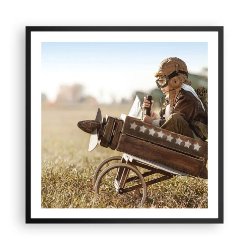 Plakat w czarnej ramie - Start ku marzeniu - 60x60 cm