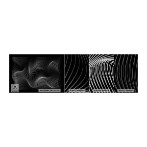 Fototapeta Próbka Premium Sand - Taniec światła w przestrzeni - 3D, Linie, Nowoczesny - 100x30 cm