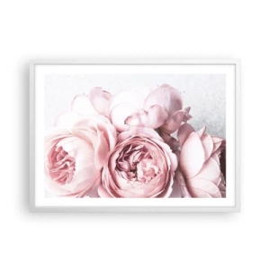 Plakat w białej ramie - Dla romantyków - 70x50 cm