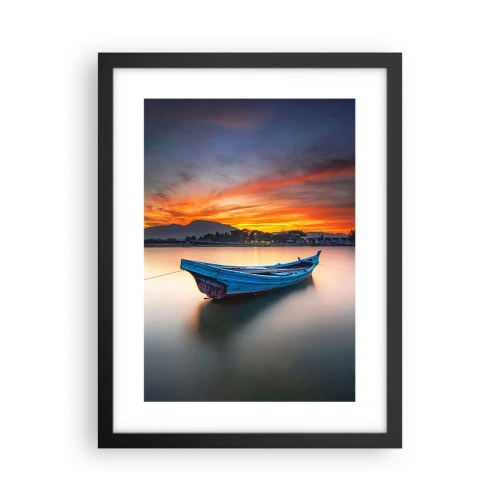 Plakat w czarnej ramie - Nadchodzi dobra noc - 30x40 cm