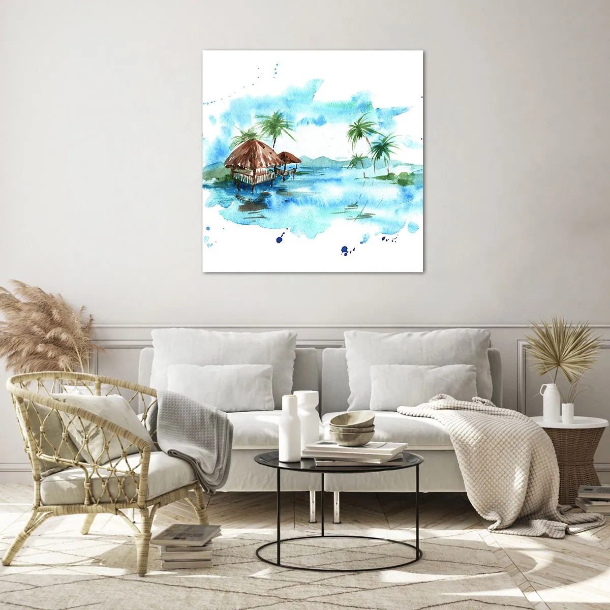 Obraz na szkle - Gdzieś na Pacyfiku - 50x50 cm