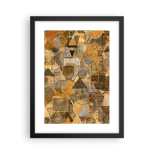 Plakat w czarnej ramie - Świat ujęty w formę - 30x40 cm