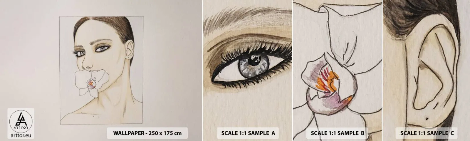 Fototapeta Próbka Standard Eco - Symbol elegancji i piękna - Abstrakcja, Sztuka, Kobieta - 100x30 cm