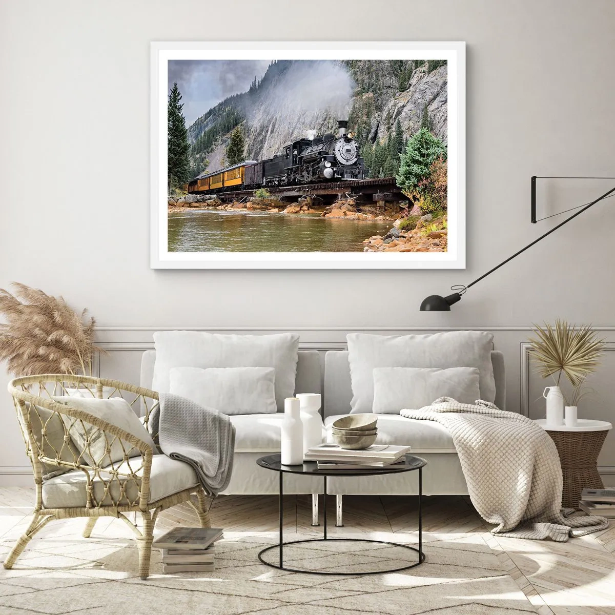 Plakat w białej ramie - A dokąd to? Dokąd? - 40x30 cm