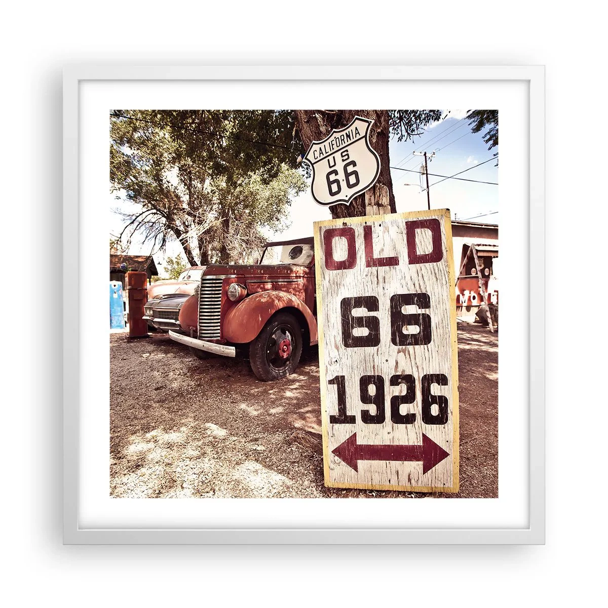 Plakat w białej ramie - Legenda amerykanskiej prowincji - 50x50 cm