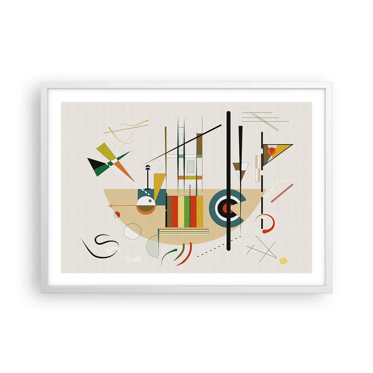 Plakat w białej ramie - I świat się śmieje - 70x50 cm