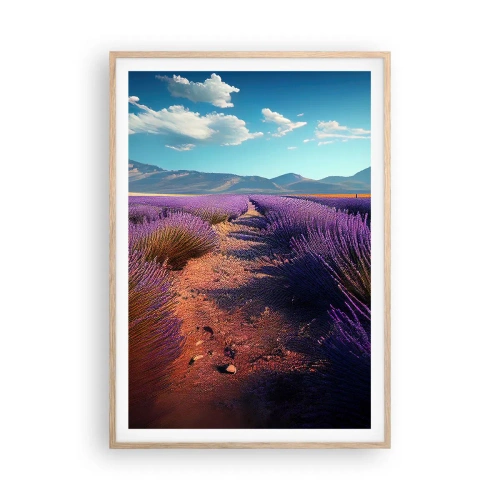 Plakat w ramie jasny dąb - Pachnące pola - 70x100 cm