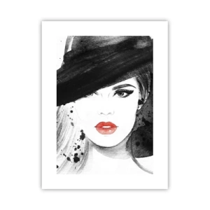 Plakat - Dama w czerni - 30x40 cm