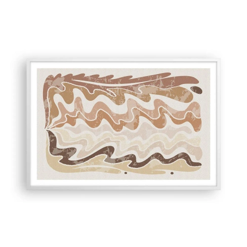 Plakat w białej ramie - Dobra energia – dobre emocje - 91x61 cm