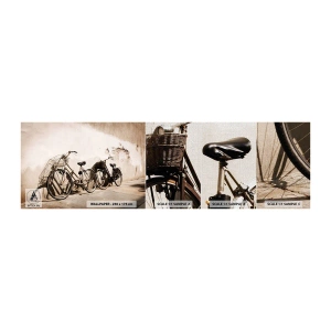 Fototapeta Próbka Premium Canvas - Niezapomniany urok przeszłości - Rower, Podróż, Vintage - 100x30 cm