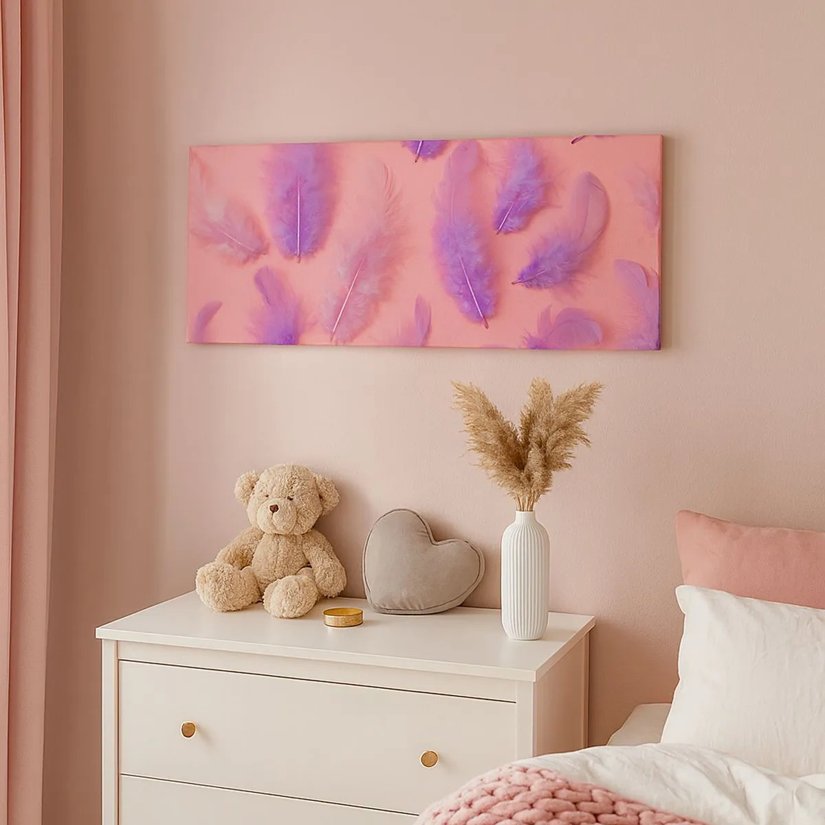 Obraz na płótnie - Liliowy ptak pragnienia - 100x40 cm